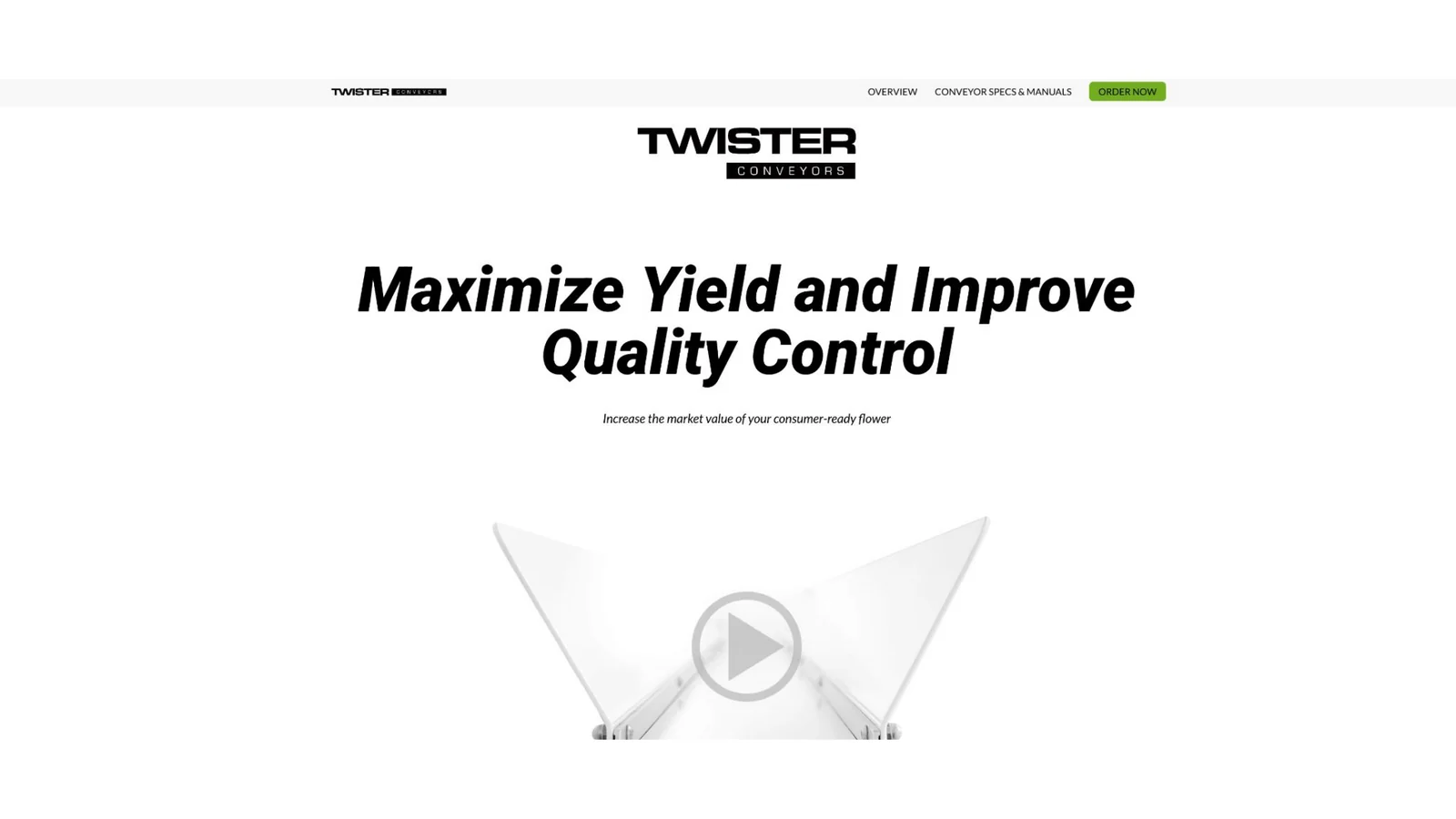 First page of the Twister Conveyors product page PDF
